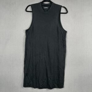 NAADAM Dress Womens Large Black Silk Cashmere Sleeveless Knit Tank Knee Length